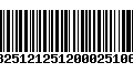 Código de Barras 13251212512000251060