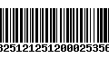 Código de Barras 13251212512000253560