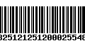 Código de Barras 13251212512000255489