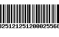 Código de Barras 13251212512000255682