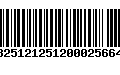 Código de Barras 13251212512000256648