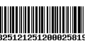 Código de Barras 13251212512000258197