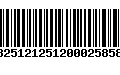 Código de Barras 13251212512000258584