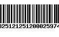 Código de Barras 13251212512000259748