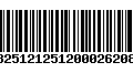 Código de Barras 13251212512000262081