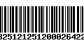 Código de Barras 13251212512000264225