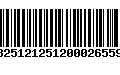 Código de Barras 13251212512000265592