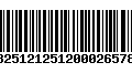 Código de Barras 13251212512000265788