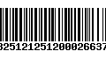 Código de Barras 13251212512000266375