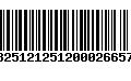 Código de Barras 13251212512000266571