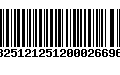 Código de Barras 13251212512000266962