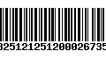 Código de Barras 13251212512000267354