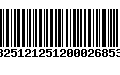 Código de Barras 13251212512000268530