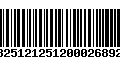 Código de Barras 13251212512000268923