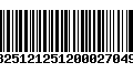 Código de Barras 13251212512000270494