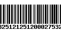 Código de Barras 13251212512000275326