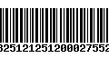 Código de Barras 13251212512000275524