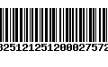 Código de Barras 13251212512000275722