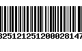 Código de Barras 13251212512000281479