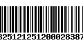 Código de Barras 13251212512000283872