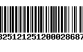 Código de Barras 13251212512000286873