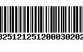 Código de Barras 13251212512000302028