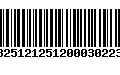 Código de Barras 13251212512000302232