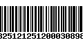 Código de Barras 13251212512000308981