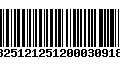 Código de Barras 13251212512000309186