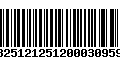 Código de Barras 13251212512000309597