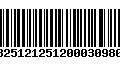 Código de Barras 13251212512000309802