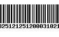 Código de Barras 13251212512000310213