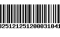 Código de Barras 13251212512000310419