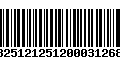 Código de Barras 13251212512000312682