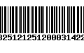 Código de Barras 13251212512000314229