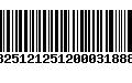 Código de Barras 13251212512000318882