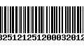 Código de Barras 13251212512000320127