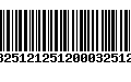 Código de Barras 13251212512000325122