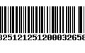 Código de Barras 13251212512000326583