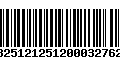 Código de Barras 13251212512000327628