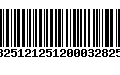 Código de Barras 13251212512000328256