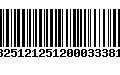 Código de Barras 13251212512000333817