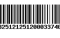 Código de Barras 13251212512000337400