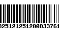 Código de Barras 13251212512000337611