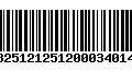 Código de Barras 13251212512000340148