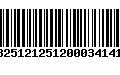 Código de Barras 13251212512000341419