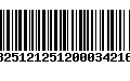 Código de Barras 13251212512000342161