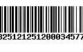 Código de Barras 13251212512000345773