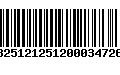 Código de Barras 13251212512000347263