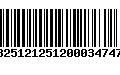 Código de Barras 13251212512000347476